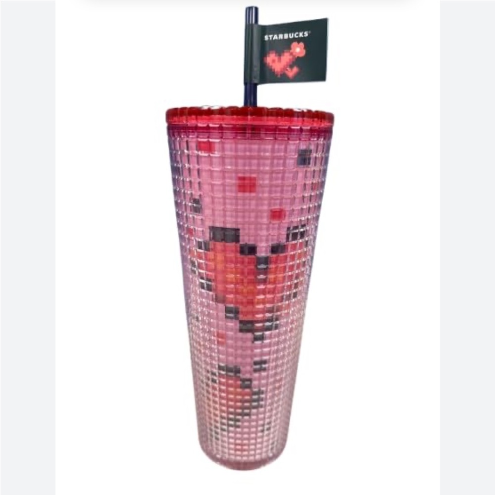 Starbucks 2025 Valentine’s Day Cold Cup 24 oz – Limited Edition Pink Tumbler NWT